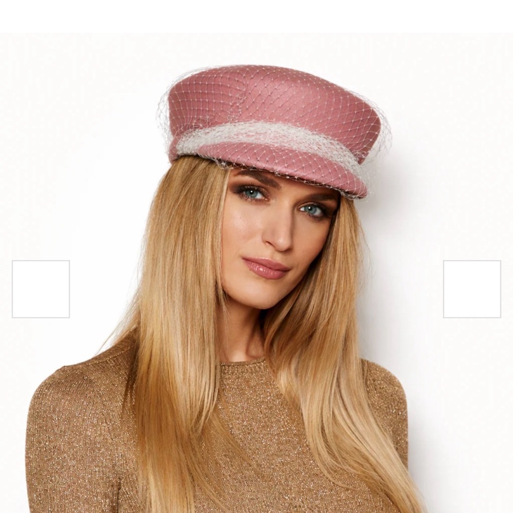 Eugenia Kim Sabrina Rose Birdcage Veil hat